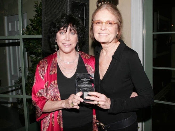 Joyce Schorr and Gloria Steinem at a WRRAP awards event.