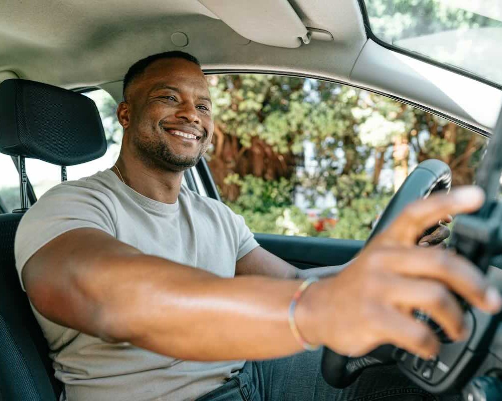 Man in car